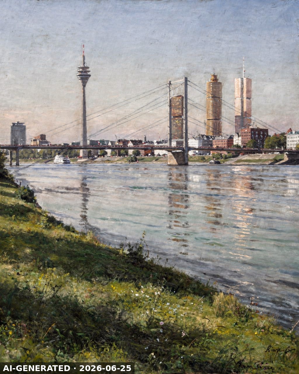AI daily portrait of Düsseldorf